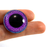 Purple and Blue Celtic Weave Glass Eye