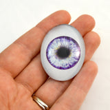 Purple Oval Doll Glass Eye