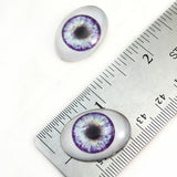 Purple Oval Doll Glass Eyes
