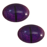 Purple Oval Dragon Glass Eyes