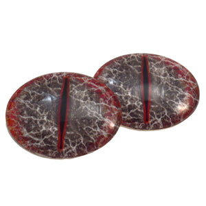 Red and Black Oval Dragon Glass Eyes