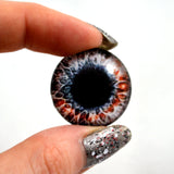 Red and Black Fantasy Glass Eye