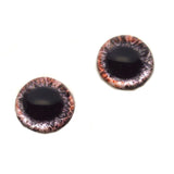 High Domed Red and Black Fantasy Glass Eyes
