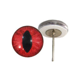 Red Cat Glass Eyes on Wire Pin Posts