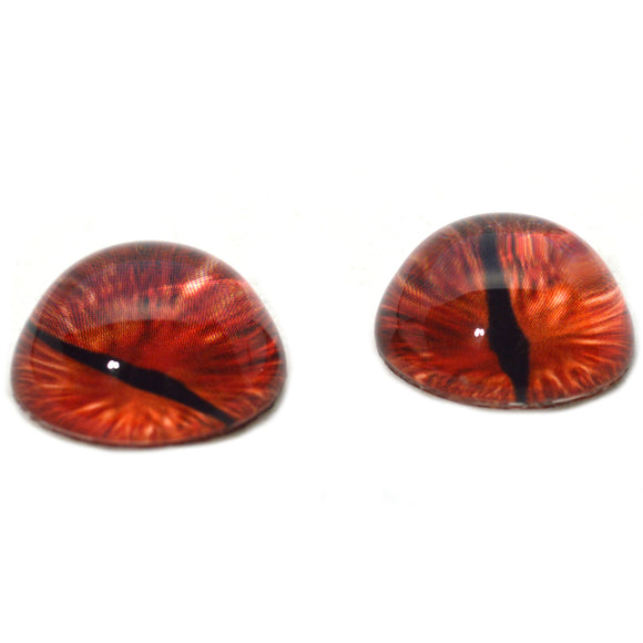 High Domed Red Dragon Glass Eyes