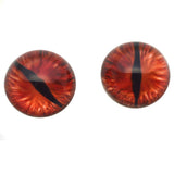 High Domed Red Dragon Glass Eyes