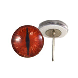 Red Dragon Glass Eyes on Wire Pin Posts