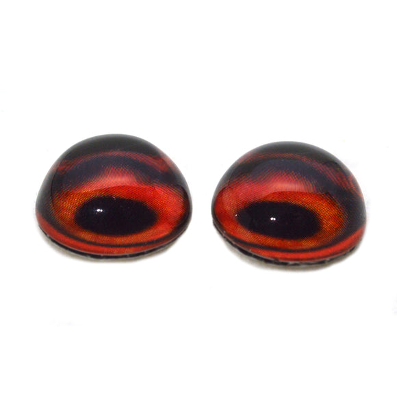 High Domed Red Duck Glass Eyes