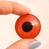 Red Glitter Sparkling Glass Eye