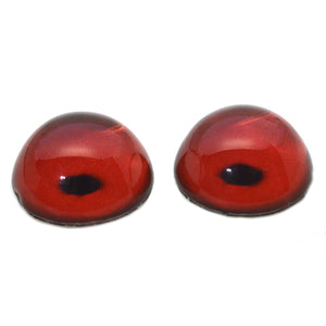 High Domed Red Loon Bird Glass Eyes