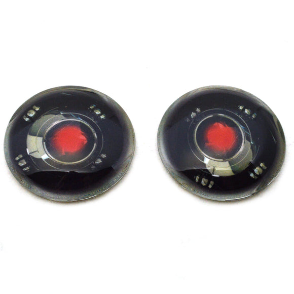 Red Robot Cyberpunk Glass Eyes