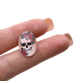 Rosey Skull Rose Gold 13x18 Cabochon