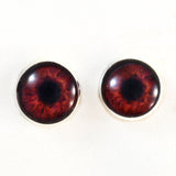 Sew On Buttons Dark Brown Human Glass Eyes