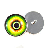 Sew On Buttons Green Monster Glass Eyes