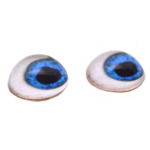 High Domed Side Glance Blue Human Glass Eyes