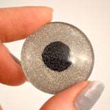Silver Glitter Sparkling Glass Eye