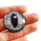 Silver Gray Cat Glass Eye