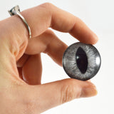 Silver Gray Cat Glass Eye