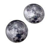 Silver Moon Glass Cabochons