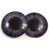 Spiderweb Dark Purple Halloween Decor Glass Eyes