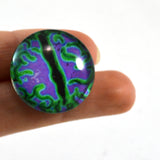 Swirling Green and Purple Dragon Glass Eye