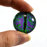 Swirling Green and Purple Dragon Glass Eye