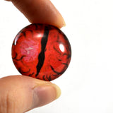 Swirling Red Dragon Glass Eye