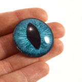 25mm Teal Cat Glass Eye