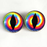 Sew On Buttons Tie Dye Dragon Glass Eyes
