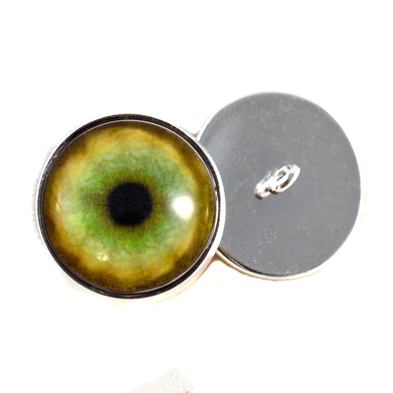 Pale Green Cat Sew-On Button Glass Eyes – Handmade Glass Eyes