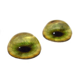 High Domed Green Tiger Glass Eyes