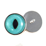 Sew On Buttons Turquoise Cat Glass Eyes