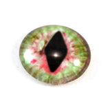 Red and Green Dragon or Cat Glass Eye