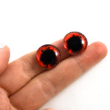 16mm Red and Black Vampire Scary Glass Eyes