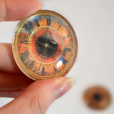 Vintage Clock Animated Glass Eyes