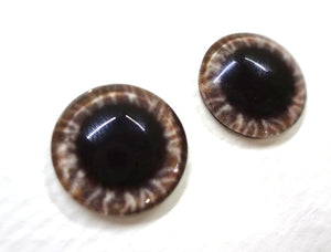 Wide Brown Round Glass Eye