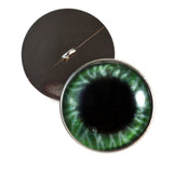Sew On Buttons Wide Green Glass Eyes