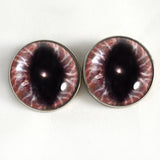 Sew On Buttons Wide Red Dragon Glass Eyes