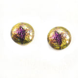 Yellow and Purple Lizard Reptile Glass Eyes