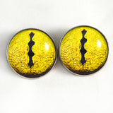 Sew On Buttons Yellow Snake Glass Eyes
